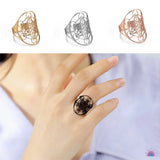 Metatron's Cube Ring Archangel Protection Women Ring Stainless Steel Jewelry - BGCOPPER
