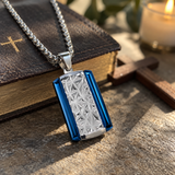 Geometric Faith Pendant Necklace – Titanium Steel Men's Necklace
