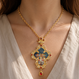 Orthodox Crucifix Icon Pendant Necklace