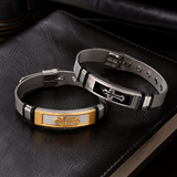 Men’s Christian Cross Mesh Bracelet – Stainless Steel Faith Wristband in Gold or Black