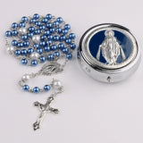 Virgin Mary alloy rosary beads — comes with a jewelry box - BGCOPPER