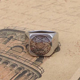 Seal of the Seven Archangels Stainless Steel Men's Trigger Finger Seal of Solomon - BGCOPPER