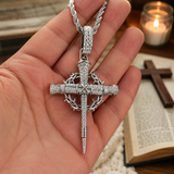 Nail Cross Crown of Thorns Necklace – Faith, Redemption & Timeless Strength - craftsmanship detail