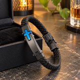 Walk by Faith – Men’s Braided Christian Cross Bracelet | A Meaningful Gift of Faith