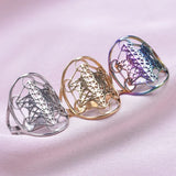 Metatron's Cube Ring Archangel Protection Women Ring Stainless Steel Jewelry - BGCOPPER