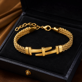 Nails‑Shaped Cross Mesh Chain Stainless Steel Bracelet - craftsmanship detail