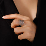 Metatron's Cube Ring Archangel Protection Women Ring Stainless Steel Jewelry - BGCOPPER