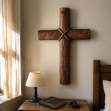 Hand-Carved Beechwood Intertwined Cross of Unity in Christ