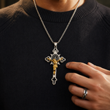 St. Benedikt Exorzismus Kreuz Halskette - Segne dich und deine Familie