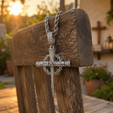 Nail Cross Crown of Thorns Necklace – Faith, Redemption & Timeless Strength - design detail