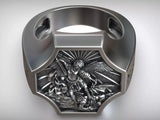 Archangel Michael S925K Silver Ring - BGCOPPER