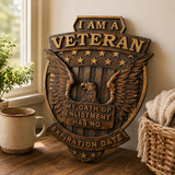 Ich bin ein Veteran Holz schnitzerei Wand dekoration-Bestes Geschenk zum Veteranen tag