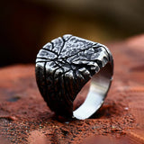 Vintage Jewellery Ring Alloy Crackle Vintage Hand Jewellery Men's domineering personality square index finger ring index finger - BGCOPPER
