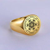 Spring Sale: Archangel Metatron Cube Stainless Steel Ring - BGCOPPER
