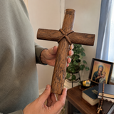 Hand-Carved Beechwood Intertwined Cross of Unity in Christ
