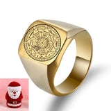 Seal of the Seven Archangels Stainless Steel Men's Trigger Finger Seal of Solomon - BGCOPPER