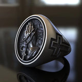 925K Sterling Silver Praying Hands Ring - Christian Symbol of Faith and Devotion - BGCOPPER