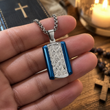 Geometric Faith Pendant Necklace – Titanium Steel Men's Necklace