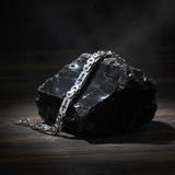All silver obsidian dark moody