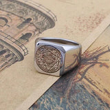 Seal of the Seven Archangels Stainless Steel Men's Trigger Finger Seal of Solomon - BGCOPPER