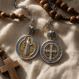St. Benedict Home Blessing Titanium Steel Pendant