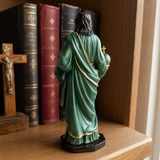 Hand-Carved Beechwood Statue of the Sacred Heart of Jesus — Hand-Painted Edition