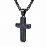Modern Cross Pendant Necklace – Titanium Steel Christian Necklace for Men