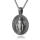 Virgin Mary Miraculous Medal Zinc Alloy Necklace - BGCOPPER