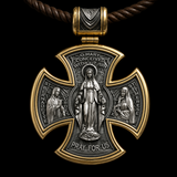 S925 sterling silver double-sided Jesus and Virgin Mary necklace