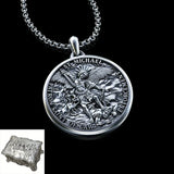 Archangel Michael S925K Silver Round Necklace - BGCOPPER