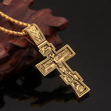 Orthodox double-sided engraved cross necklace - BGCOPPER