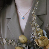 Oval Natural Necklace Pendant Chain - BGCOPPER