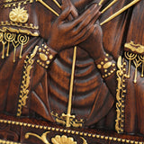 Our Lady of Sorrows Wooden Wall Decor - Our Lady of the Seven Arrows Softens the Heart of Evil - BGCOPPER