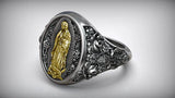 S925K Silver Our Lady of Guadalupe Ring - BGCOPPER