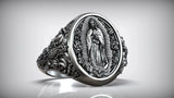 S925K Silver Our Lady of Guadalupe Ring - BGCOPPER