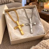 Carry Your Faith Close to Your Heart – Timeless Gold & Silver Cross Necklace, A Symbol of God's Love & Protection