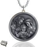 Holy Family S925K Sterling Silver Pendant Necklace - BGCOPPER