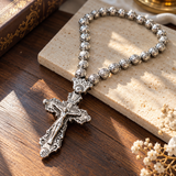 Walk in Faith, Carry His Love – Sacred Crucifix Rosary Necklace, a Timeless Symbol of Jesus’ Protection, Hope & Blessings