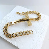Stainless Steel Crucifixion Cuban Bracelet - BGCOPPER