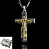 New Titanium/S925K Silver Trinity Cross Necklace - BGCOPPER