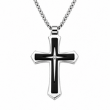 Modern Two-Tone Cross Necklace – A Bold Daily Reminder of Faith