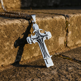 Triple Stainless Steel Cross Necklace