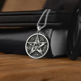 Solomon's Pentacle Reversible Engraved Seal of the Seven Angels Necklace S925K Silver Pendant - BGCOPPER