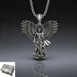 S925K Silver Saint Michael Pendant: Courage in the Heart