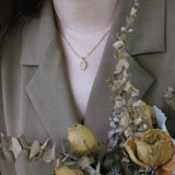 Oval Natural Necklace Pendant Chain - BGCOPPER
