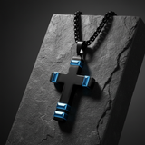 Black Blue Cross - Slate Stone