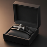 Black gift box dark grey velvet