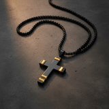 Black Gold Cross - Concrete Flat Lay