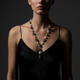 Black satin dark luxury editorial