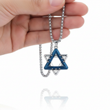 Blue Star - Hand Hold White